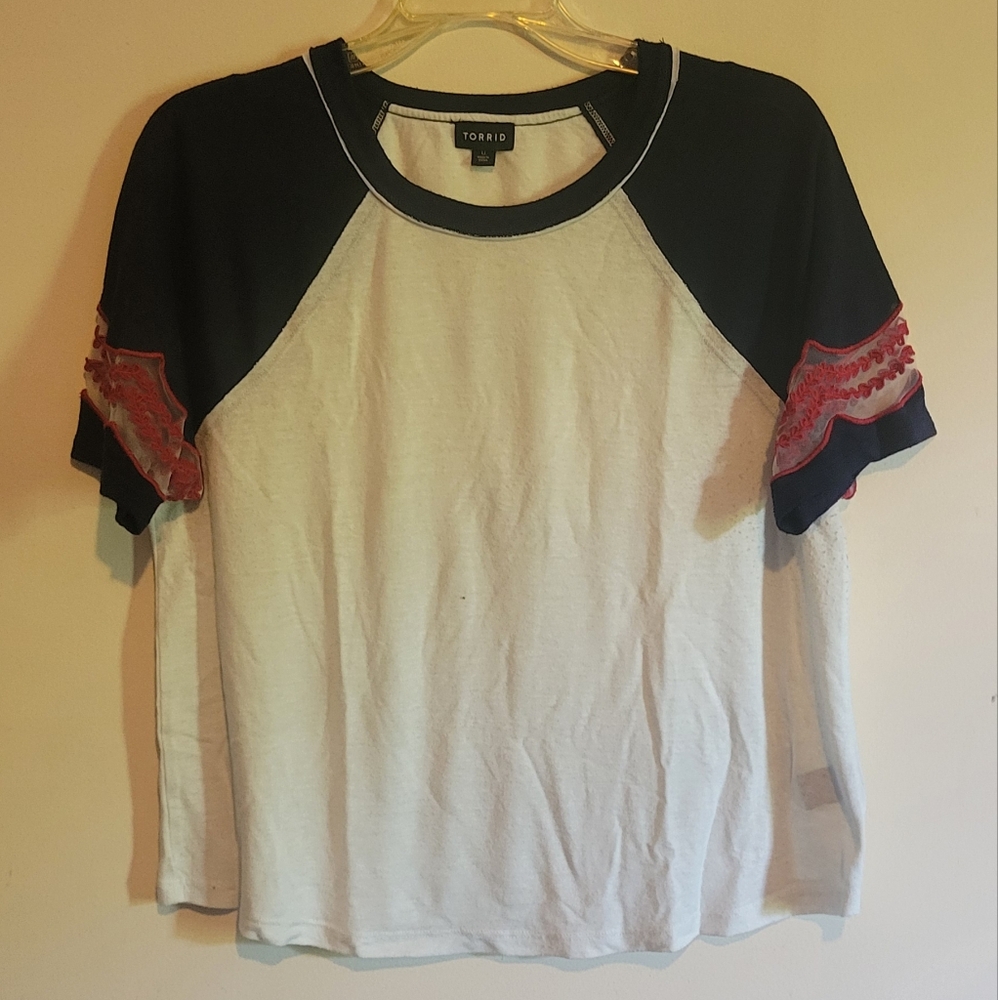 Torrid Black and White Women's Top